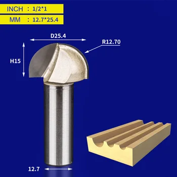

Round Cove Bit Professional Grade Router Bits For CNC Woodworking Milling Cutter Milling Ball Cutter Root Carving Shank Diameter