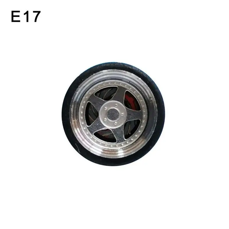 4pcs/set Alloy Wheels Tire Set Axles Vehicle Wheels Retro Thick Tire Modified Alloy Car Refit Wheels For 1/64 Vehicle Car Model - Цвет: 1