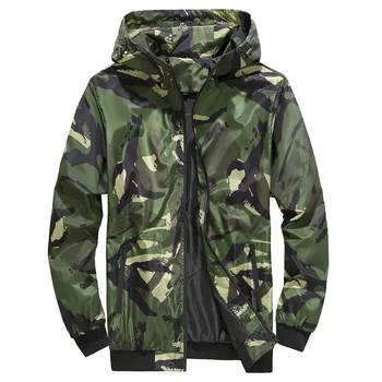 

Plus Size Slim Fit Mens Camouflage Bomber Zipper Up Jacket Men Jacket Coat Sport Climbing Jacket