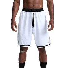 Мужские спортивные брюки с невидимые карманы на шнурке эластичные быстросохнущие шорты для баскетбола фитнеса