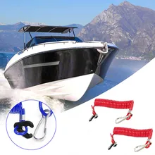 Красный/синий лодочный подвесной мотор для двигателя, аварийный выключатель, зажим для ремня безопасности для Yamaha, моторный лодочный двигатель, стоп-переключатель, шнурок для ключей