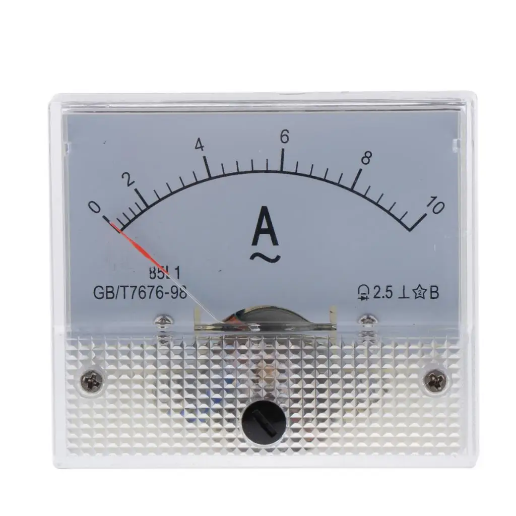 Accurate 85L1 AC Analog Panel Ammeter Gauge Ampere Current Meter Plastic, Copper