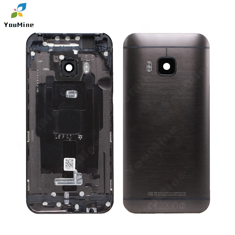 Гарантия, металлический чехол на заднюю дверь для htc One M9, задняя крышка для аккумулятора, чехол с кнопкой громкости+ Кнопка питания+ объектив камеры в сборе