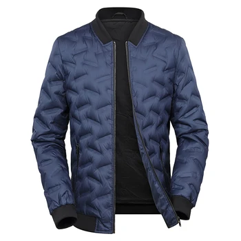 

2020 Fashion Winter Coat Men Thick Warm Mens Autumn Jacket Simple Father's Gift Parka 6XL Waterproof Zipper Pocket Parks Coat