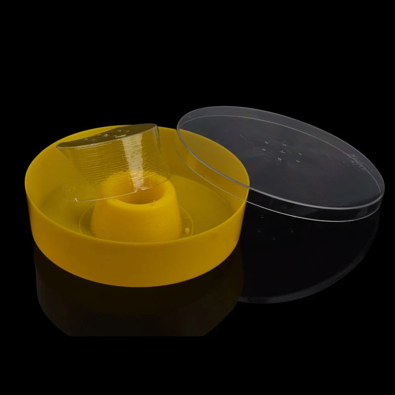 5pcs Beekeeping tools bee water feeder feeder bee nutrition box yellow plastic circular tools farm equipment