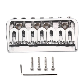 

7 String Brass Saddle Bridge Strain Plate Bridge For Music Instrument Replacement Guitar Ukulele