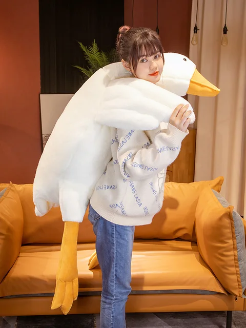 50-160cm Huge Goose Plush Toys Big Duck Doll Soft Stuffed Animal Sleeping Pillow Cushion Christmas Gifts for Kids and Girls 6