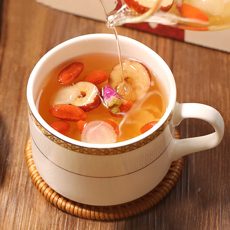Fuhai Donghai ginseng, longan, medlar, red dates, tea, nourishing qi, blood, tea, rose tea, health tea, beauty and beauty