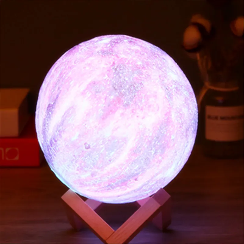 

16-colour 3D printing star and moon lamp colourful change tactile decorator gift creative USB LED night light Galaxy lamp