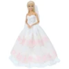 Robe de princesse 1 pièces, jupe élégante, longue, tenue de soirée, voile, accessoires pour poupée Barbie, nombreux Styles ► Photo 2/6