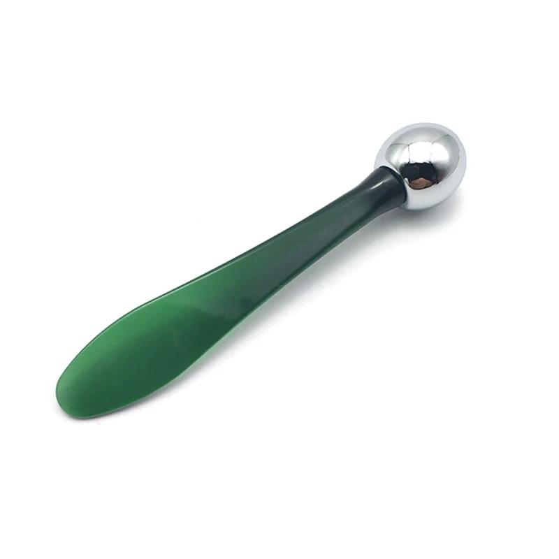 Dark green 1 шт. маска для взбивания сливок для глаз лопатка совок для лица подтягивающая Массажная палочка для глаз темные круги устраняет анти морщины вокруг глаз массажный инструмент для макияжа - Цвет: Dark green