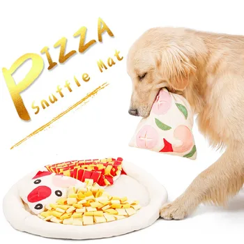

Pet Dog Hidden Food Sniffing Mat Dog Pizza Shape Interactive Hidden Food Mat Work Searching Pad For Training Smelling Skills