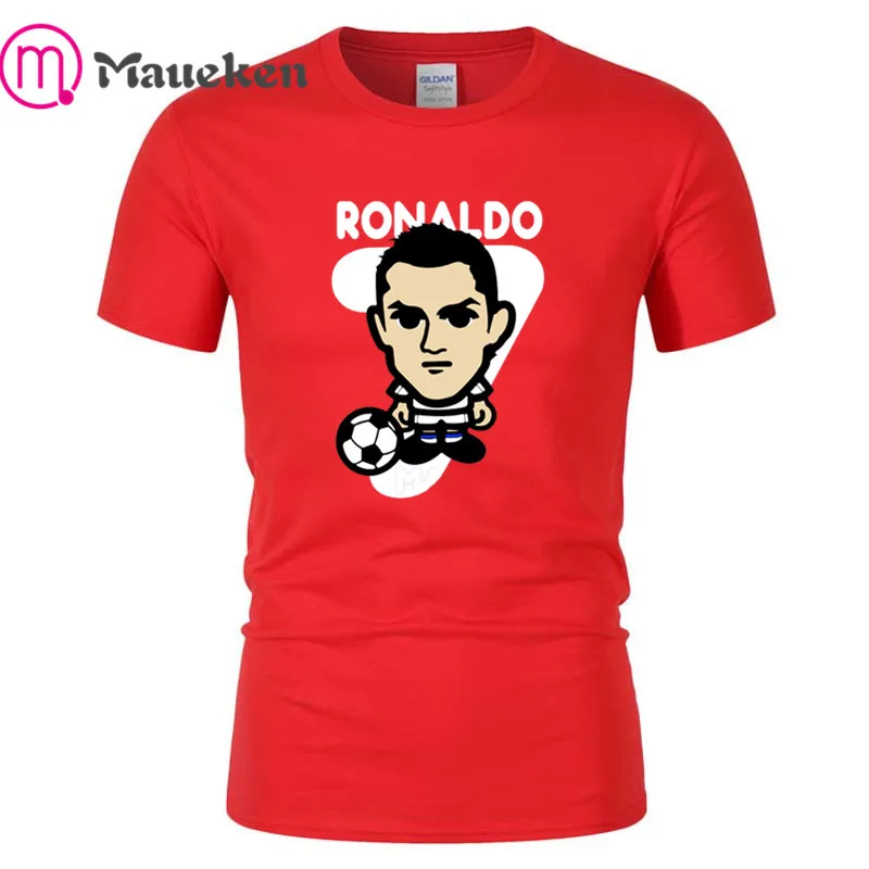 Криштиано Роналду cr7 мультфильм модная футболка хлопок короткий рукав Футболка для Фанаты Португалии подарок - Цвет: 11