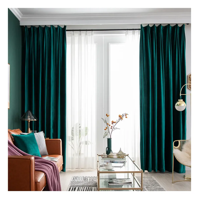 بوت الساحة حجب  Luxury Modern White Velvet Curtains for Living Room Bedroom Luxury European  Thick Gray Curtains Customization|Curtains| - AliExpress
