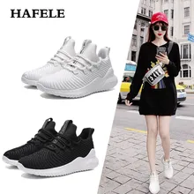 Новая женская прогулочная обувь, модные дышащие кроссовки, сетчатая мягкая подошва, Повседневная Легкая спортивная обувь