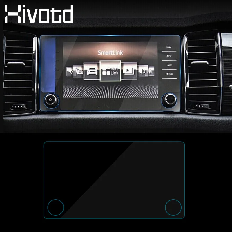 Hivotd для skoda kodiaq шкода кодиак Автомобильный gps навигатор Экран Защитная Наклейка Закаленное стекло пленка интерьерные аксессуары,автотовары аксессуары для авто