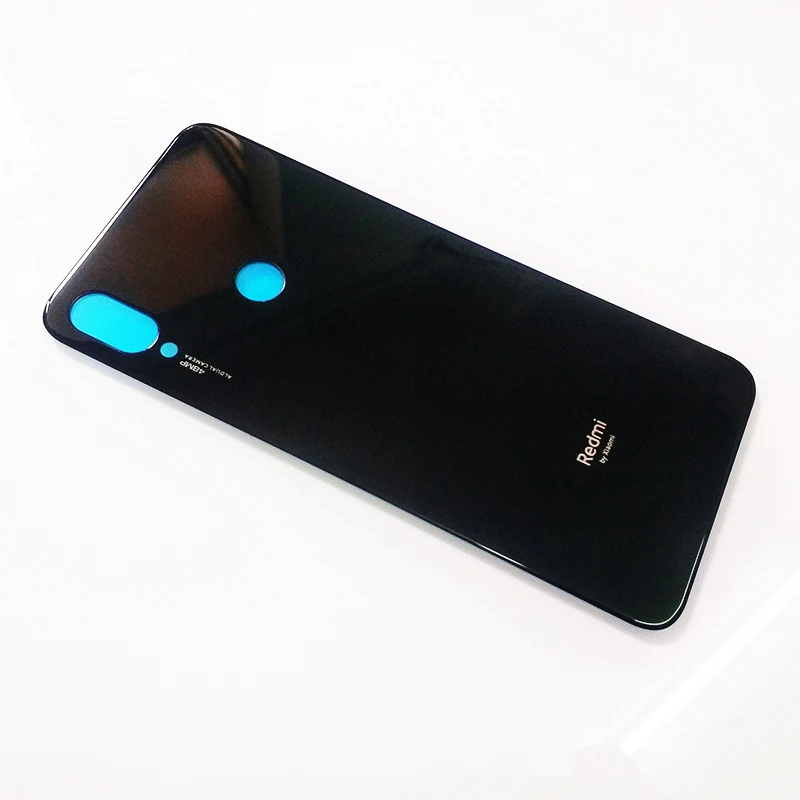 Черный Xiaomi Redmi Note7 Note 7 Pro, задняя крышка, чехол для батареи, стекло, задняя дверь, корпус, крышка, замена для Redmi note 7 pro, чехол для телефона - Цвет: Черный