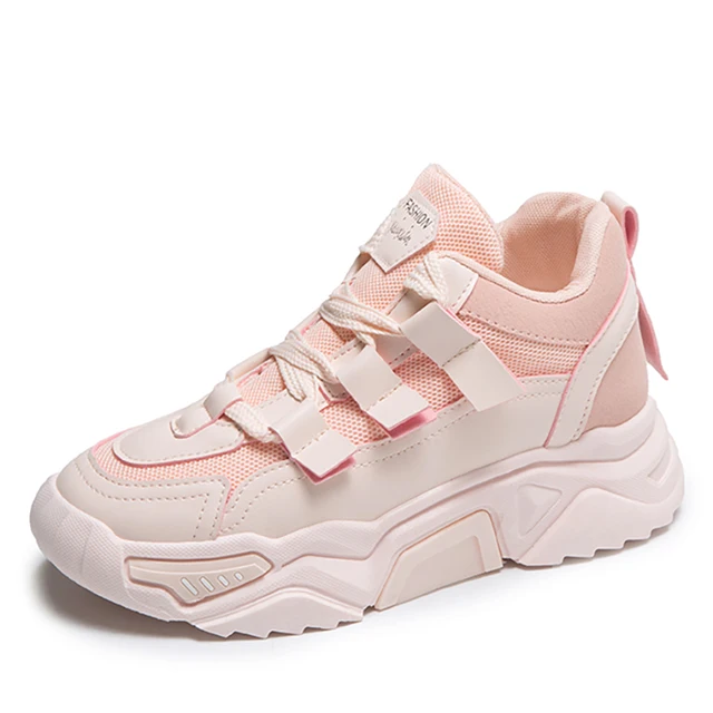 pink platform tennis shoes