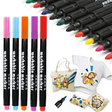 10 цветов Перманентный художественный маркер для тканевой футболки для художника DIY цветной лайнер текстильный дизайн чернильная краска ткань S2J0