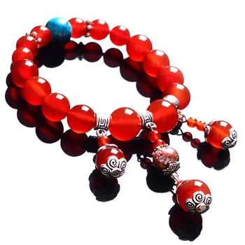

Light-up natural red agate bracelet