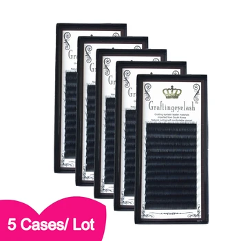 

5 Cases/ Lot Eyelashes Makeup Mink Eyelashes Individual Natural Soft Eyelash Extension