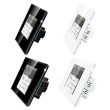 Interruptor de luz inteligente 4 en 1 para cortina, dispositivo multifuncional con Wifi, LCD, interruptor de luz de pared inteligente, consumo de energía, accesorios de interruptor inteligente
