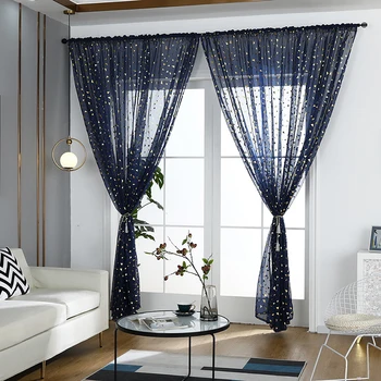 

8 Colors Pure Color Curtain Living Room Window Finished Product Tulle Sheer Voile Curtains For Bedroom Rideaux Voilage Drapes