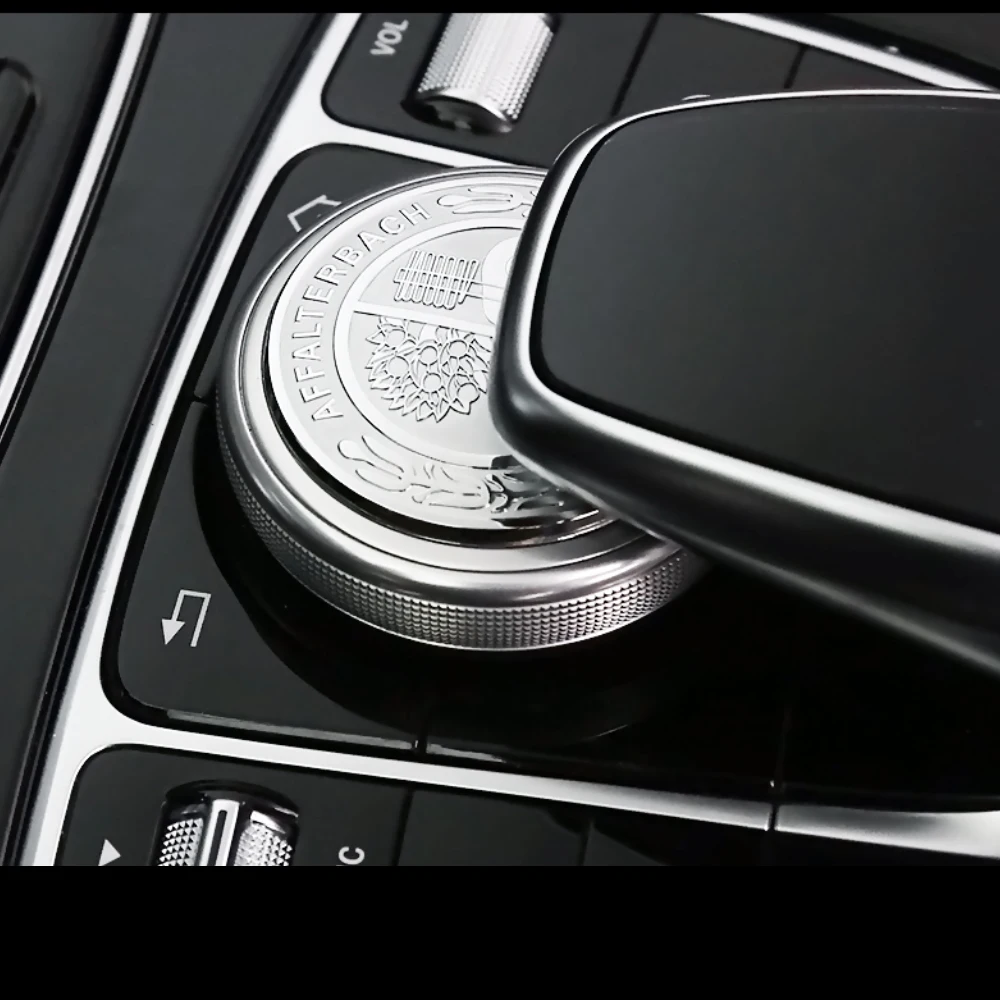 

Silver Start Stop Button Sticker Car Center Console Knob Sticker for AMG Mercedes W212 W202 W117 CLA CLS Mercedes Accessories