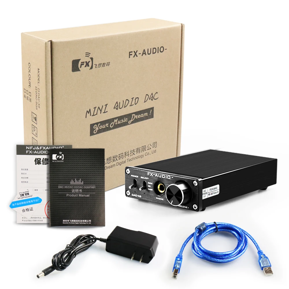 Dac With Headphone Amplifier Fx Audio Dac X6 24bit 192khz Hifi Home Audio D A Converter Usb Optical Coaxial Input Sa9023 Digital To Analog Converter Aliexpress