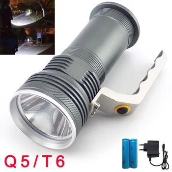 

Powerful Searching LED Long Range Q5 T6 Flashlight Rechargeable Flash Light Torches Lamp Hand Lantern For Hunting 18650 Battery