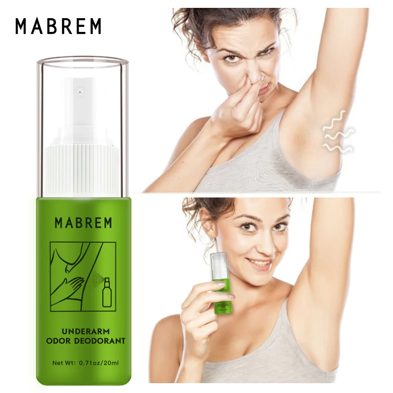 Mabem OILYOUNG cuerpo desodorante agua verano antitranspirante espray debajo del brazo sudor desodorización olor limpio 20 ml