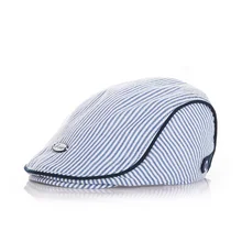 Милый детский полосатый берет для маленьких мальчиков и девочек, кепка, бейсбольная кепка, Casquette LX9E