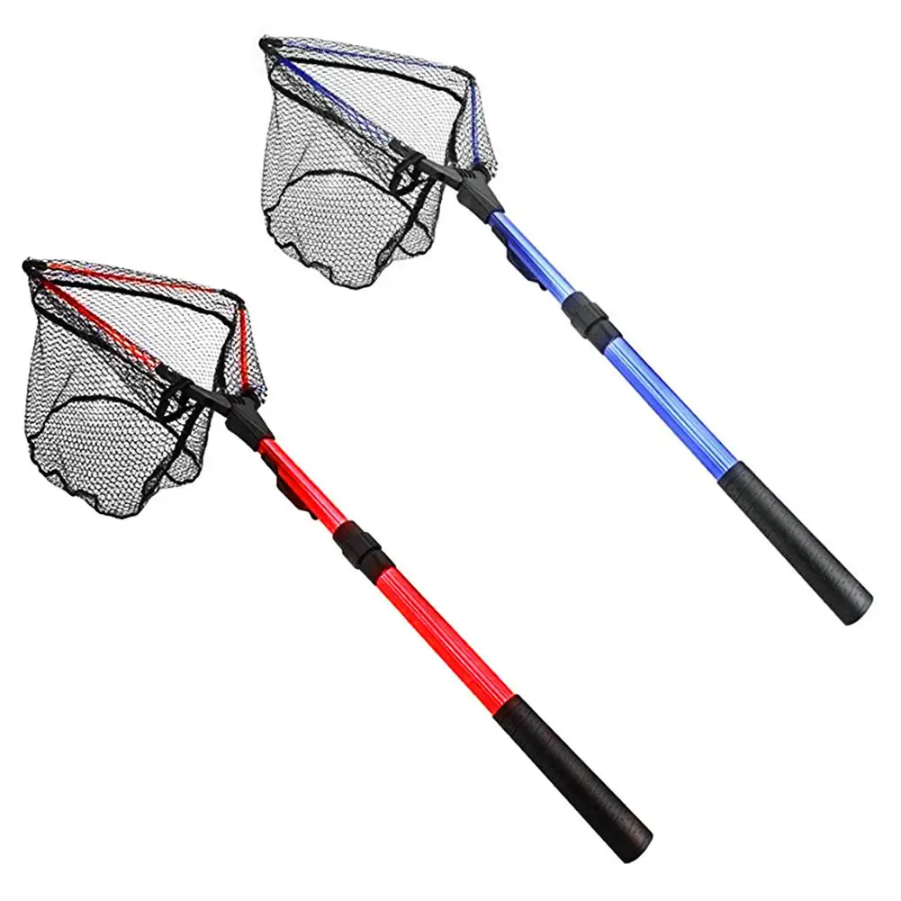 

2019 New Portable Aluminum Alloy Triangle Folding Fishing Net Fly Hand Dip Casting Net Fishing Tackle Fishing Tank Accessories