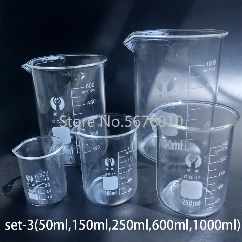 1set Lab Kaca Borosilikat Gelas Semua Ukuran Percobaan Kimia Alat Laboratorium Gelas Ukur Gelas Beaker Aliexpress