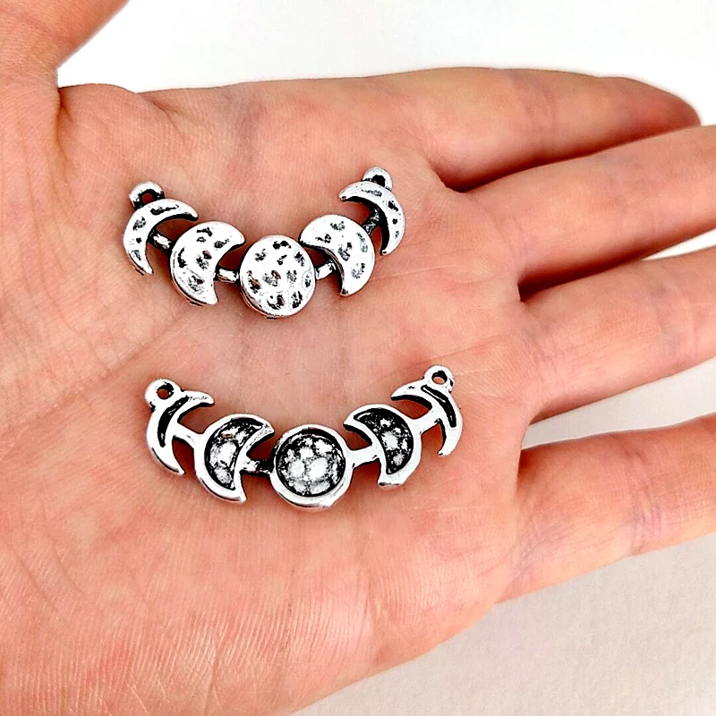 hzew 50pcs Vintage Moon Change Pendant  For Women  Eclipse  Moon charm Jewelry