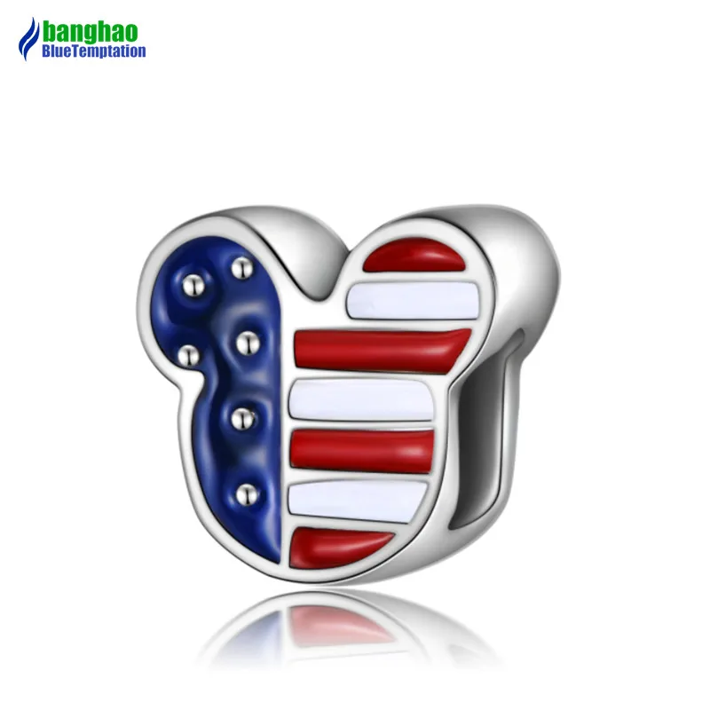 

charm bracelet beads for jewelry making sieraden maken french ojo turco plata de ley 925 valentine's day charms bead ENM522
