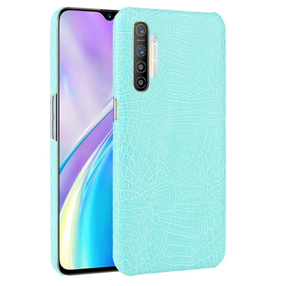 Для Oppo Realme X2 чехол для Oppo Realme XT Роскошная Крокодиловая Кожа PU кожаный жесткий чехол для OPPO K5 K 5 чехол для телефона - Цвет: green