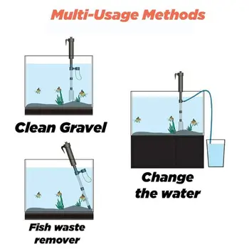 

Electric Fish Tank Vacuum Cleaner Syphon Operated Gravel Water Filter Cleaner Sa C6UC