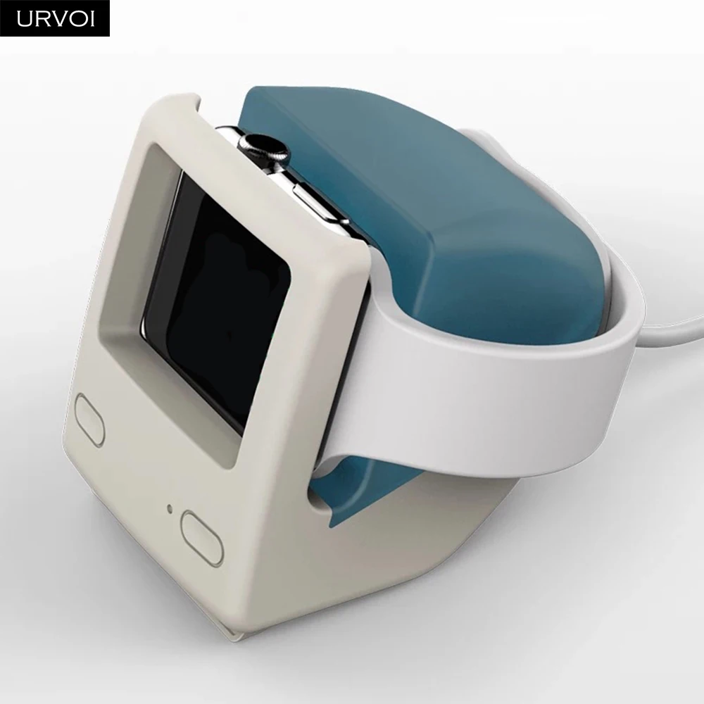 URVOI держатель для apple watch series 5/4/3/2/1 WatchOS 5 тумбочка Хранитель силиконовый дома док