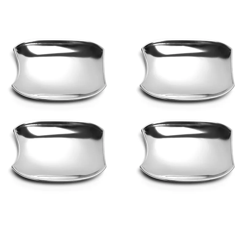 silver mirror set Хромированные чашки под внешние ручки открывания дверей из нержавеющей стали для Lada Vesta Лада Веста седан универсал кросс св кросс sw cross хром накладки аксессуары для кузова - Название цвета: silver mirror set