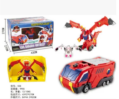

Korean-style Fantasy Fire Dragon Fortress Dragon Rider Fortress Automatic Transformation Toy