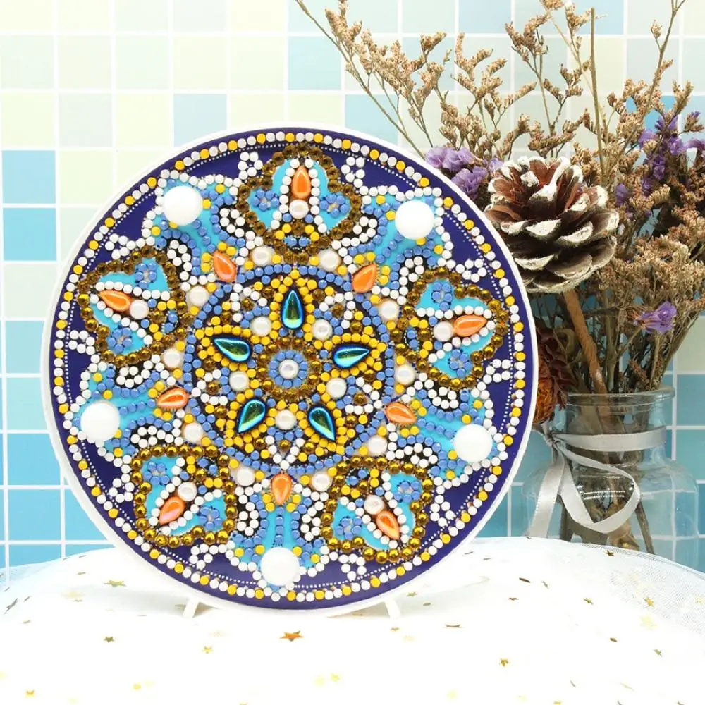 

New Arrival Mandala Pattern DIY LED Diamond Lamp Night-light Diamond Painting Mosaic Embroidery Cross-stitch Home Ornament