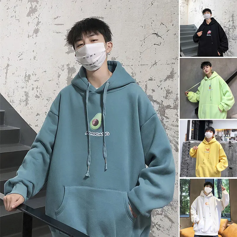 

Privathinker Men Woman Autumn 2019 Korean Hooded Sweatshirts Couple Clothes Print Streetwear Colorful Hoodies Male Fashion Tops