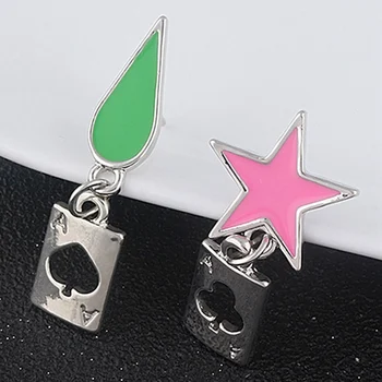 

Anime HUNTER X HUNTER Hisoka Earrings Cosplay Unisex Star Water Drop Metal Trendy Earrings