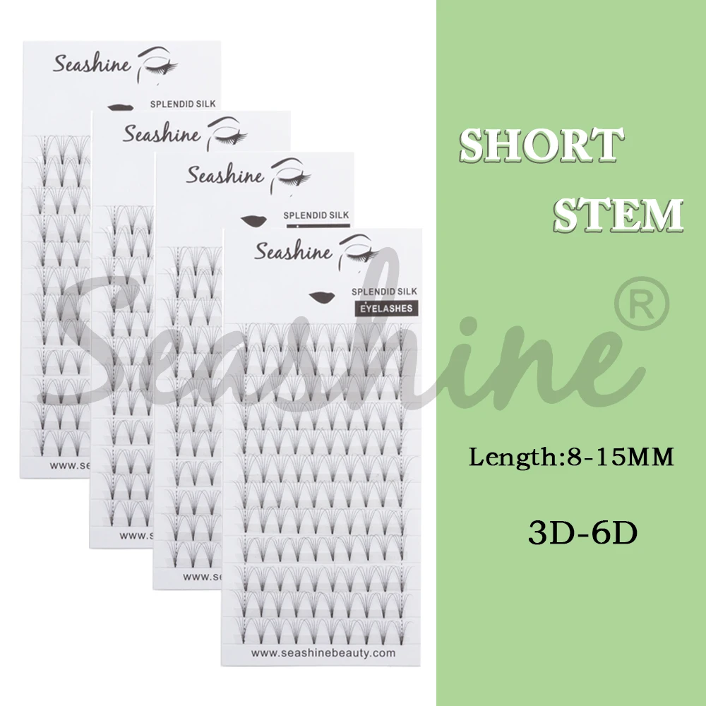 

Seashine Korean Silk Premade Russian Volume Fans 3d/4d/5d/6d Eyelashes Short Stem Lashes Pre made Eyelash Extensions Supplies