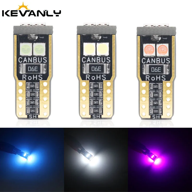 

1PCS W5W LED T10 LED canbus car interior light 194 501 6 SMD 3030 LED Instrument Lights bulb Wedge light no error 12V 6000K