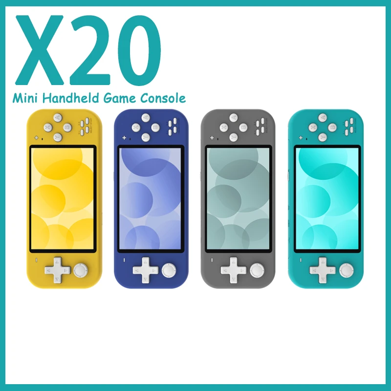 2021 New X20 Mini Retro Handheld Game Player 4.3 Inch Screen 8GB Dual Open Source System Portable Pocket Mini Video Game Console
