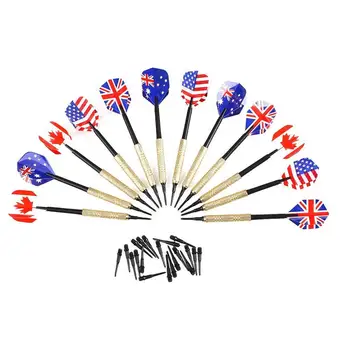 

12Pcs Professional Plastic Soft Tip Darts with 36 Extra Tips Nice Flights Set