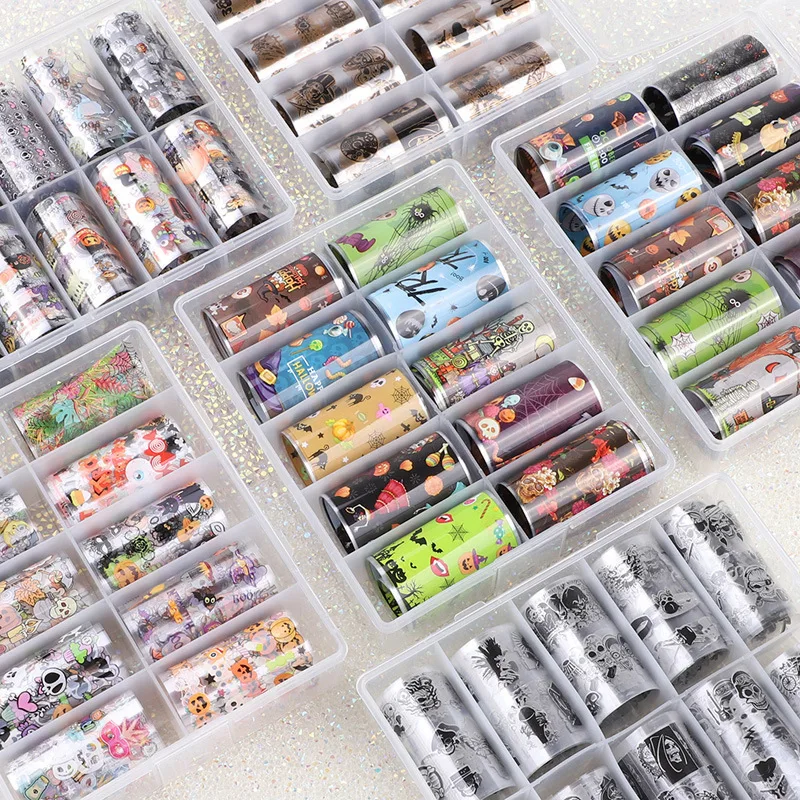 

Halloween Christmas nail stickers Nail Transfer Foils Decorations DIY idea nail Art Transfer Sticker Decals Nail Accessories