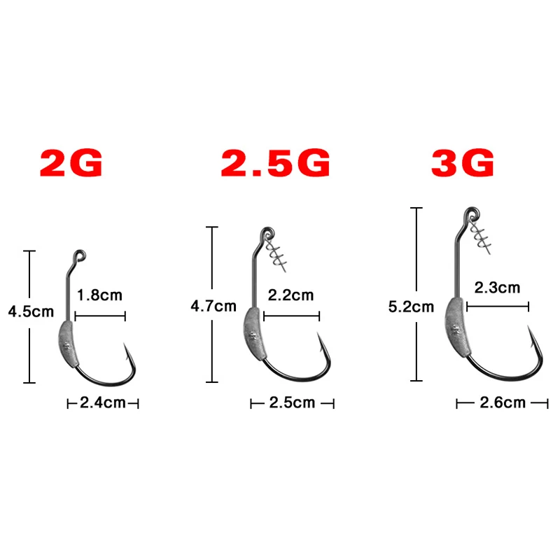 Hot-Fishing Lure with Lead Crank Hook Spring Lock Needle Single Hook Texas Fishing Kit Accessories 26 Hook Set Fishing Tackle Ac